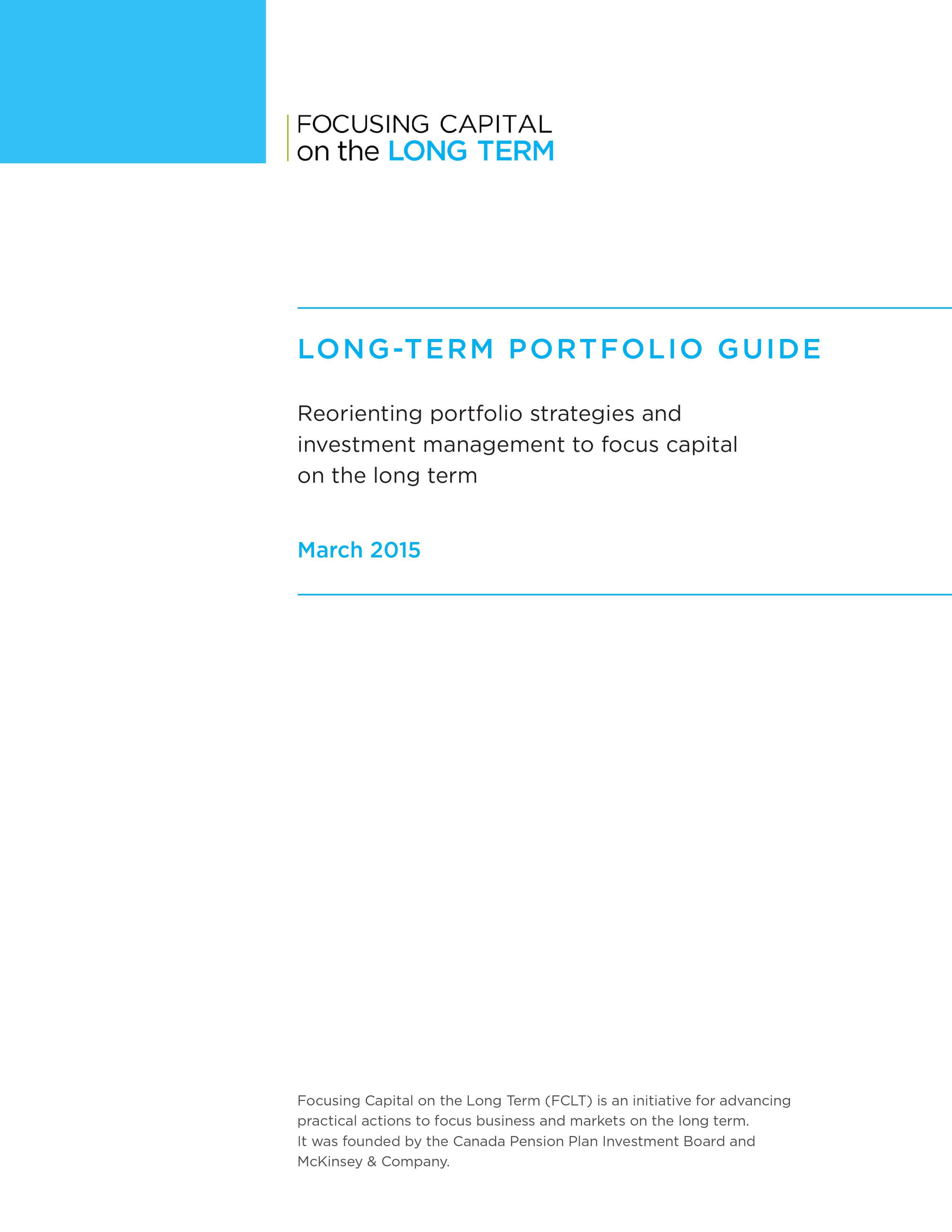 Long-term portfolio guide