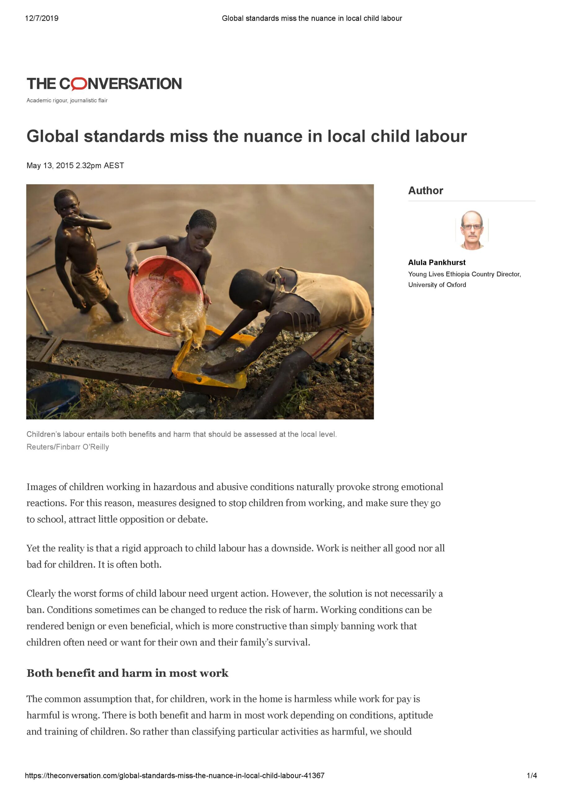 Global standards miss the nuance in local child labour