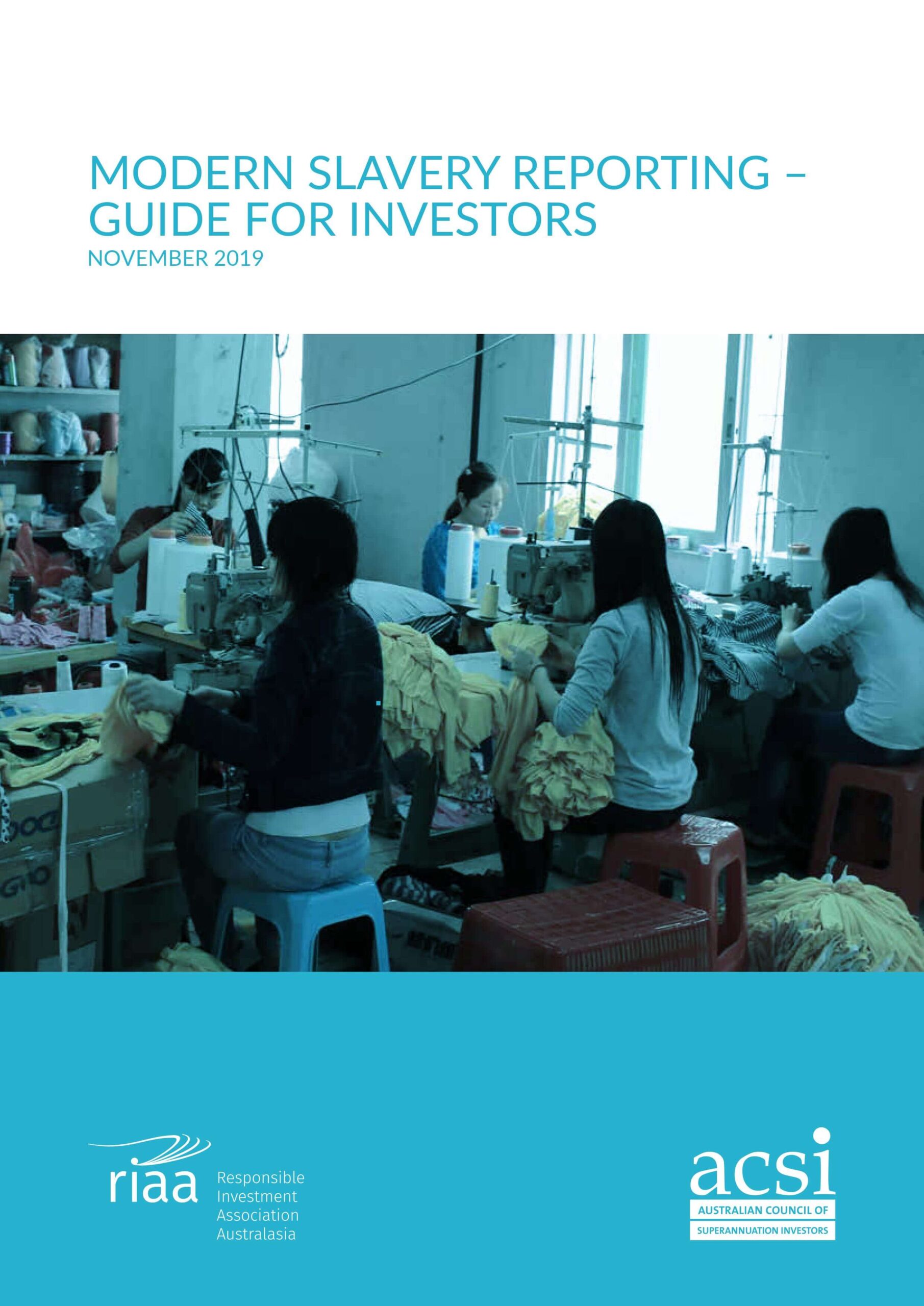 Modern slavery reporting - Guide for investors