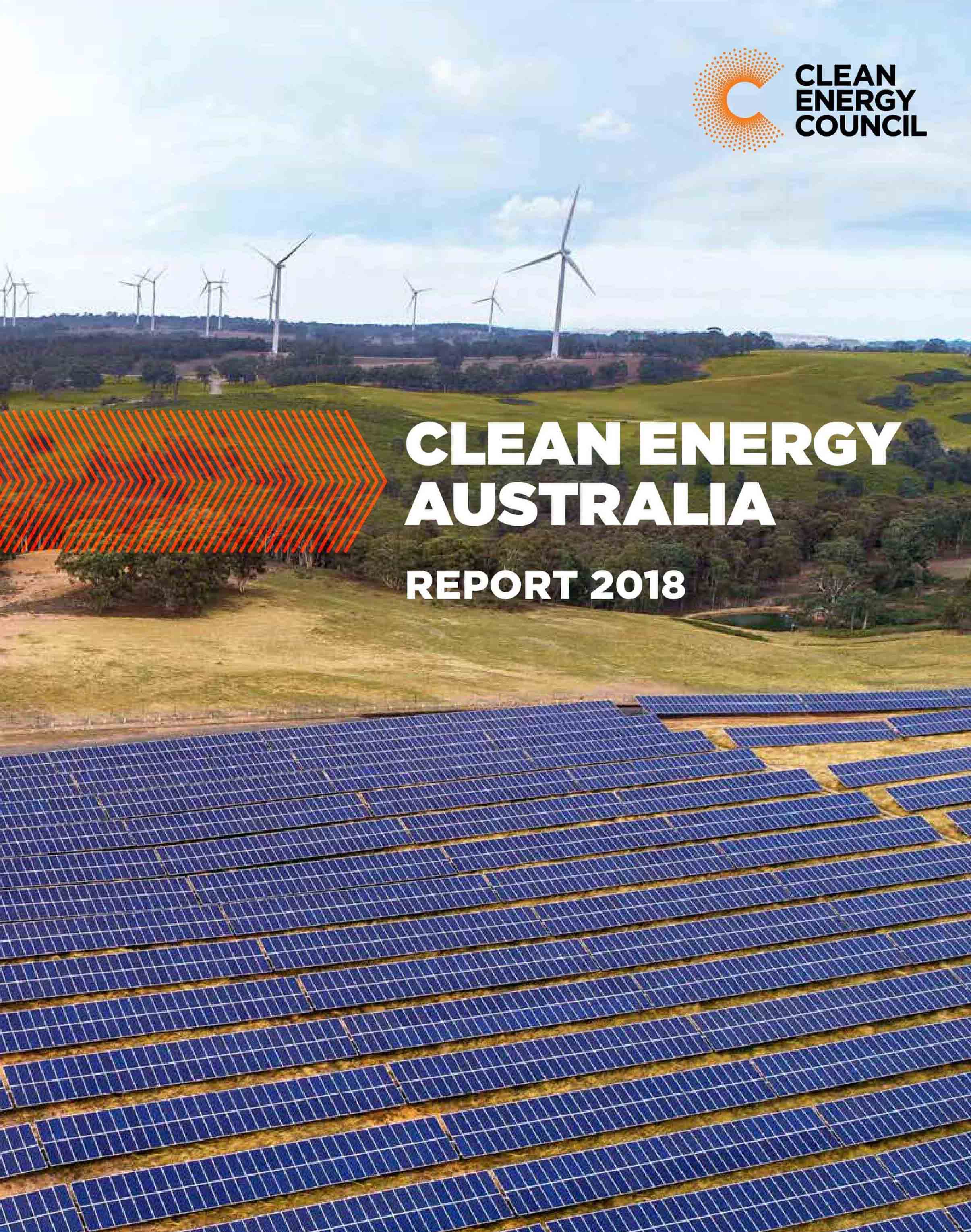 Clean energy Australia report 2018