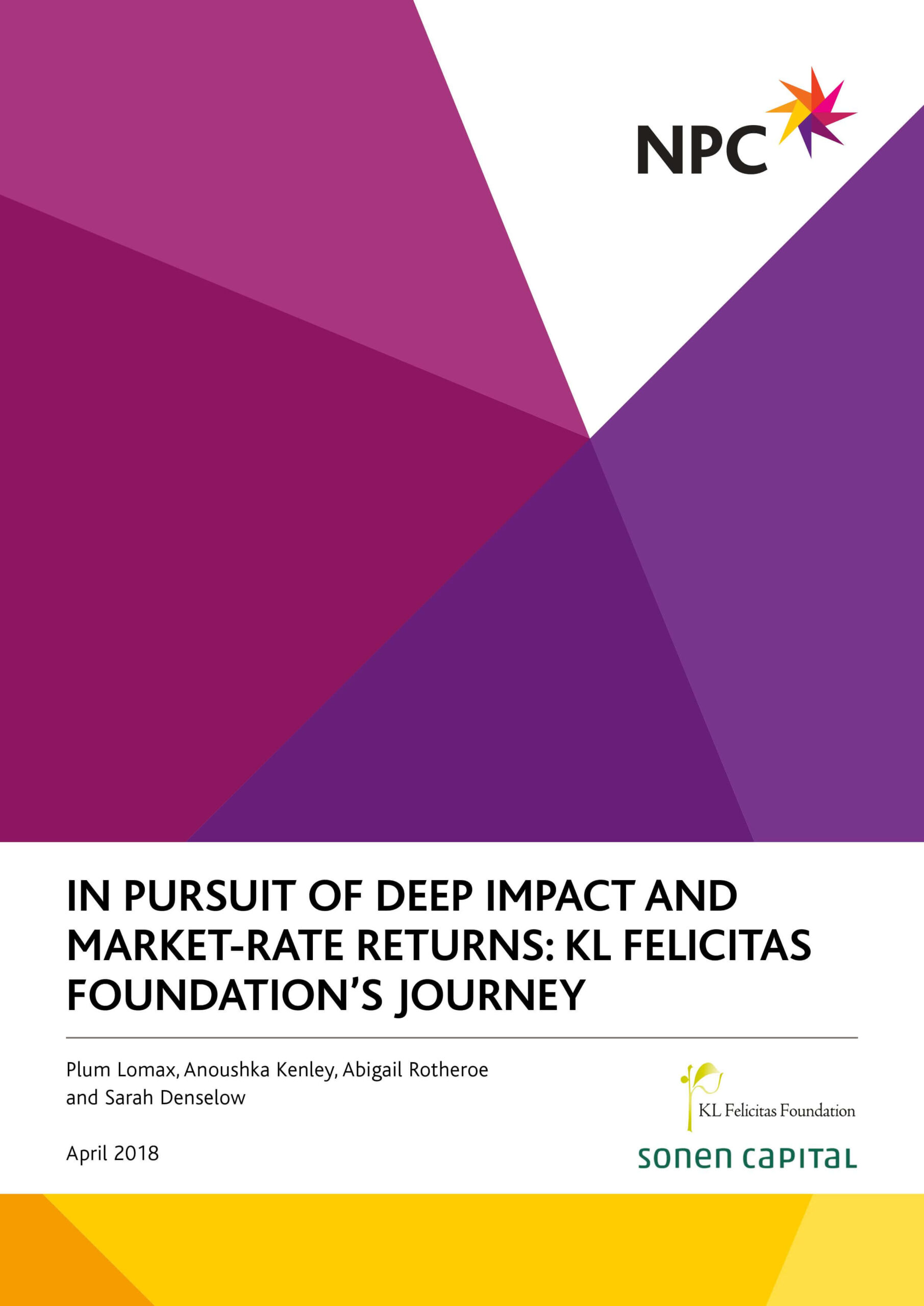 In pursuit of deep impact and market-rate returns: KL Felicitas Foundation's journey