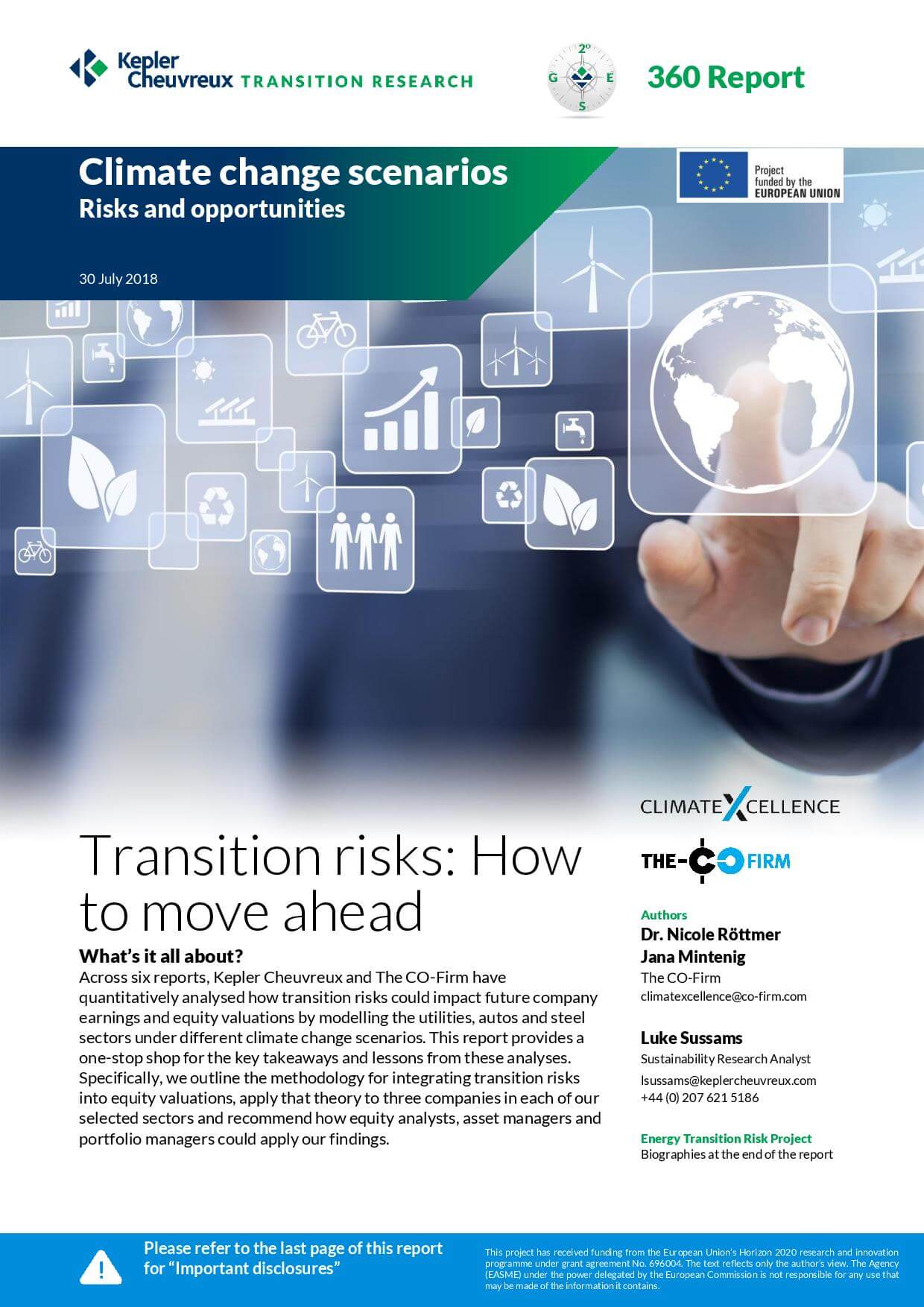 Transition risks: How to move ahead