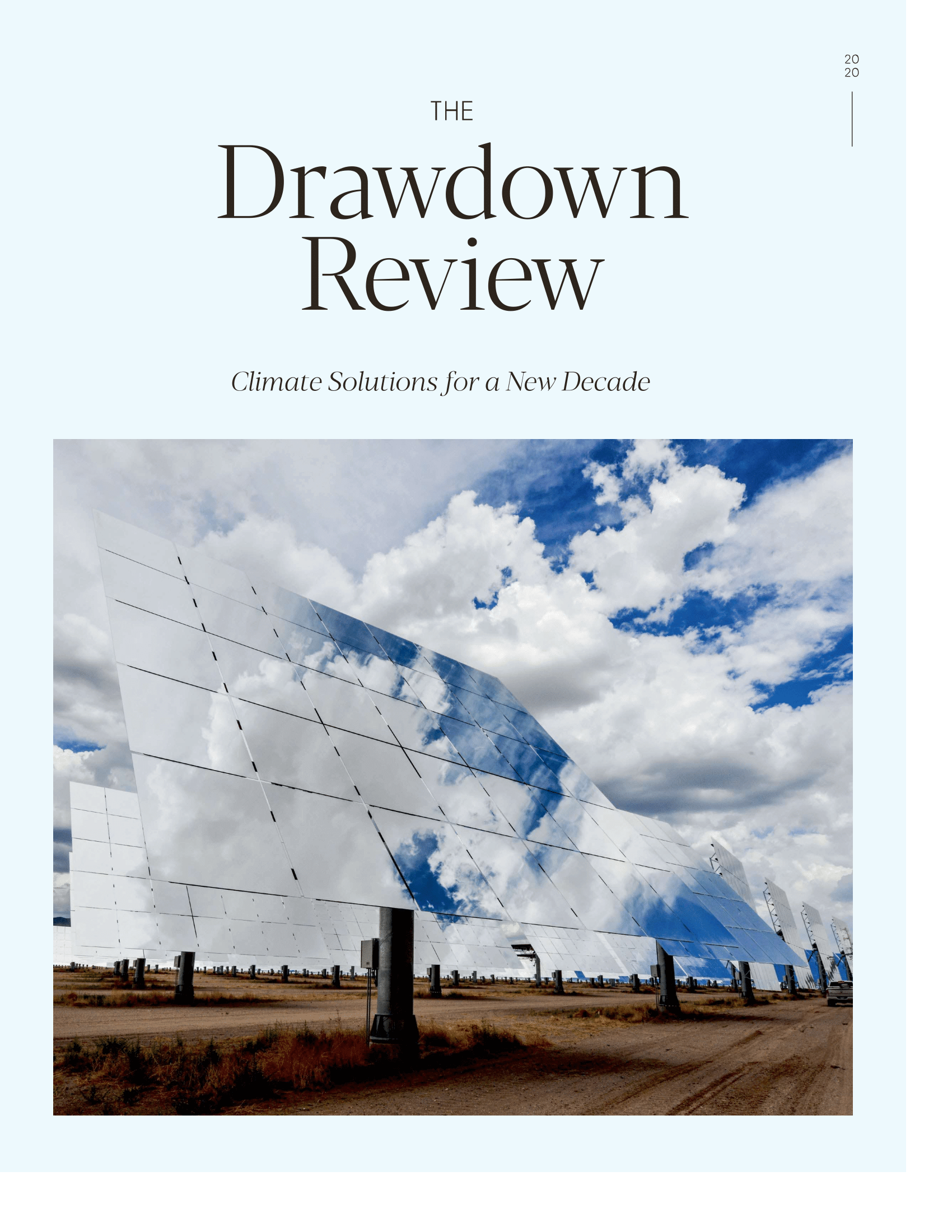 The drawdown review 2020: Climate solutions for a new decade