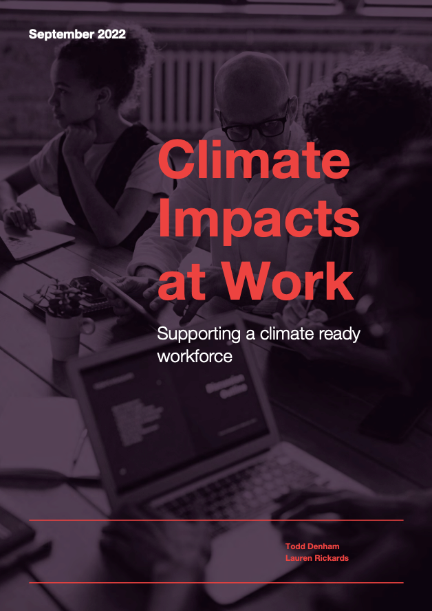 Climate impacts at work: Supporting a climate ready workforce