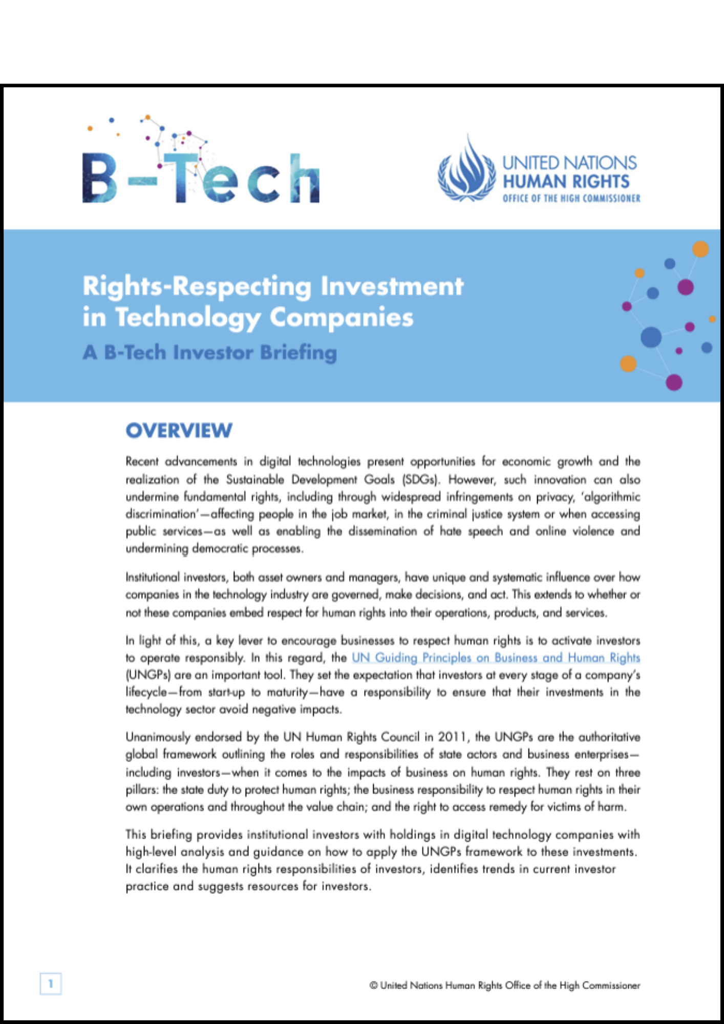 Rights-respecting investment in technology companies