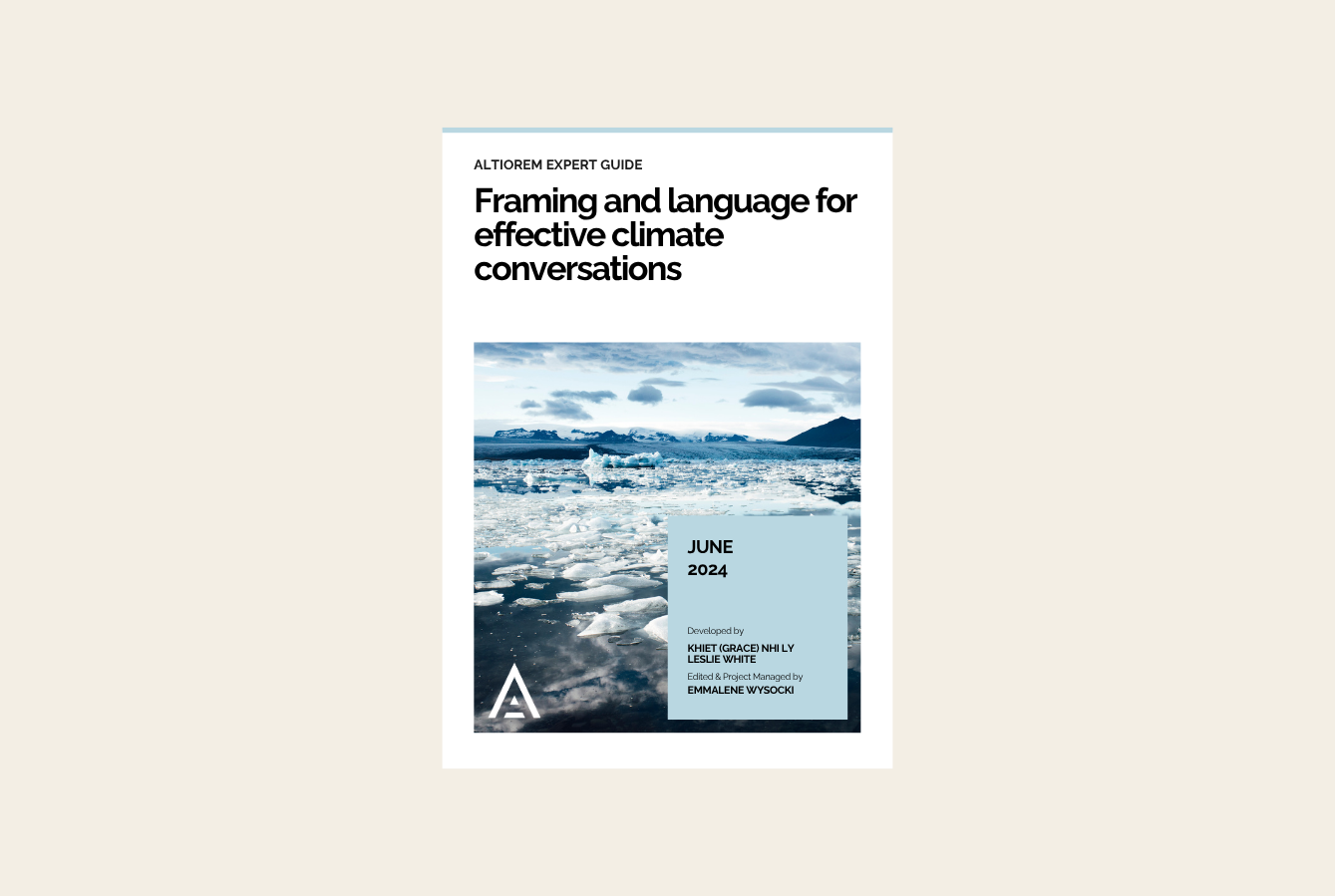 Framing and language for effective climate conversations