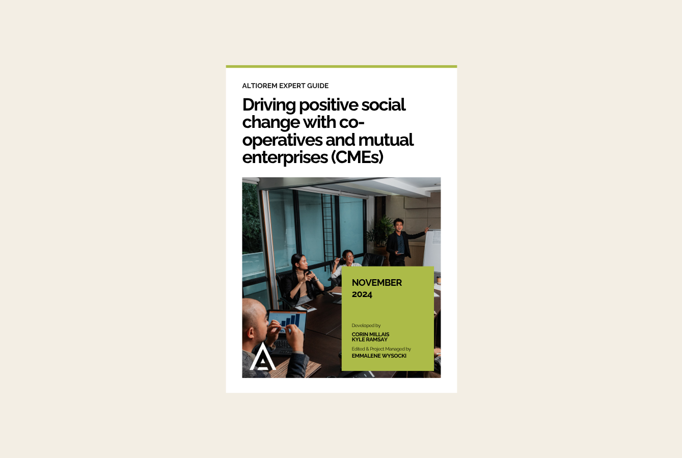 Driving positive social change through co-operatives and mutual enterprises (CMEs)