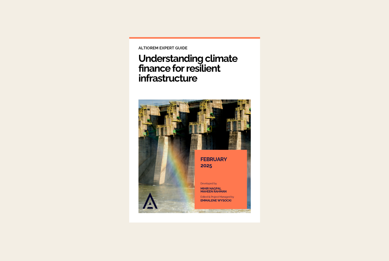 Understanding climate finance for resilient infrastructure