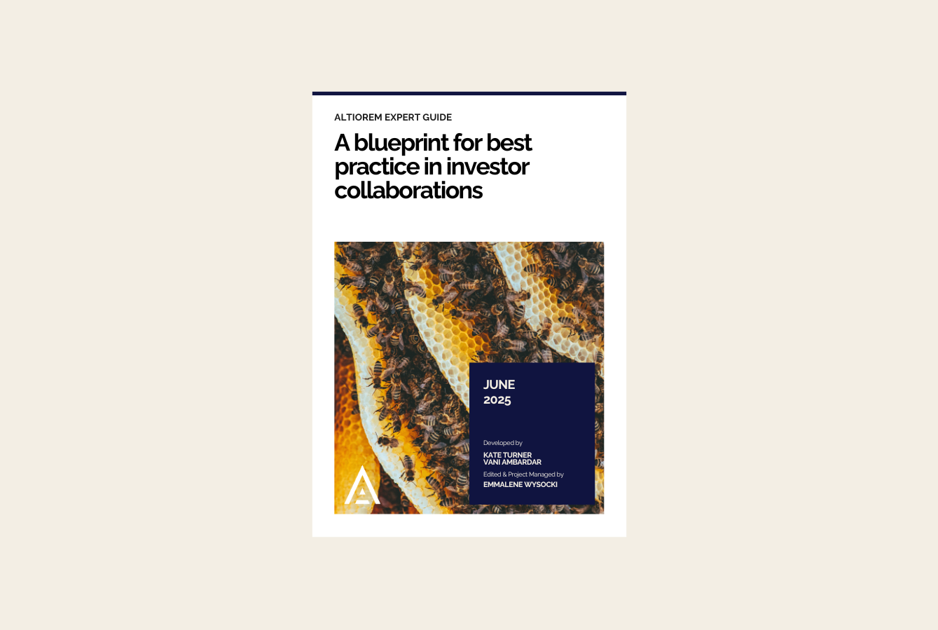 A blueprint for best practice in investor collaborations