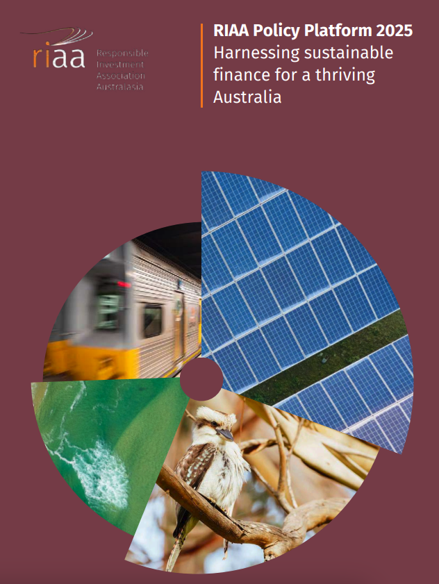 RIAA Policy Platform 2025: Harnessing sustainable finance for a thriving Australia