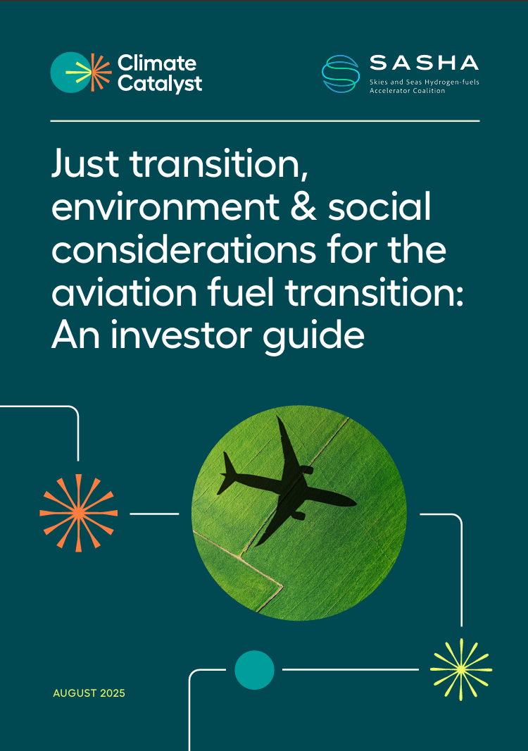 Just transition, environment and social considerations for the aviation fuel transition: An investor guide