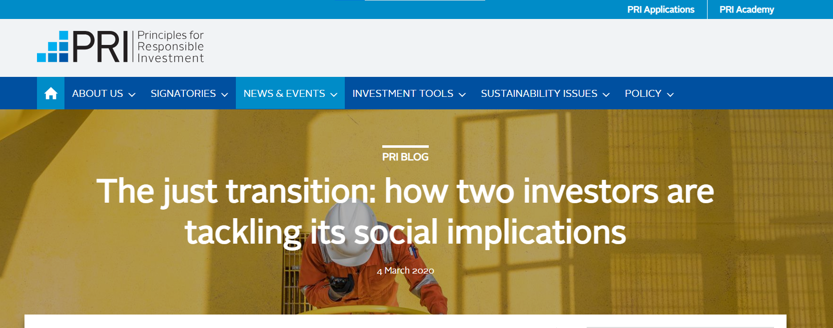 The just transition: How two investors are tackling its social implications