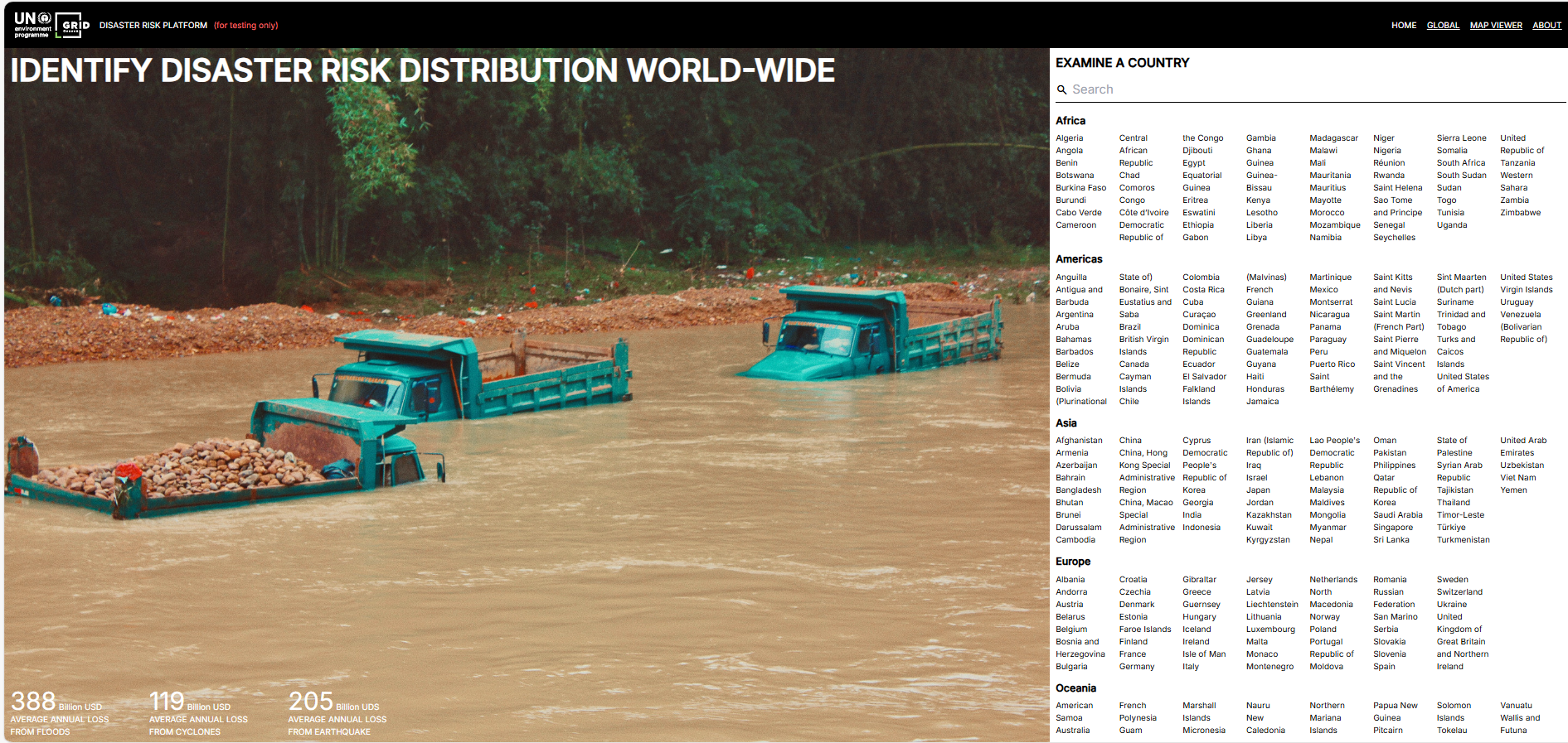 Desaster risk platform