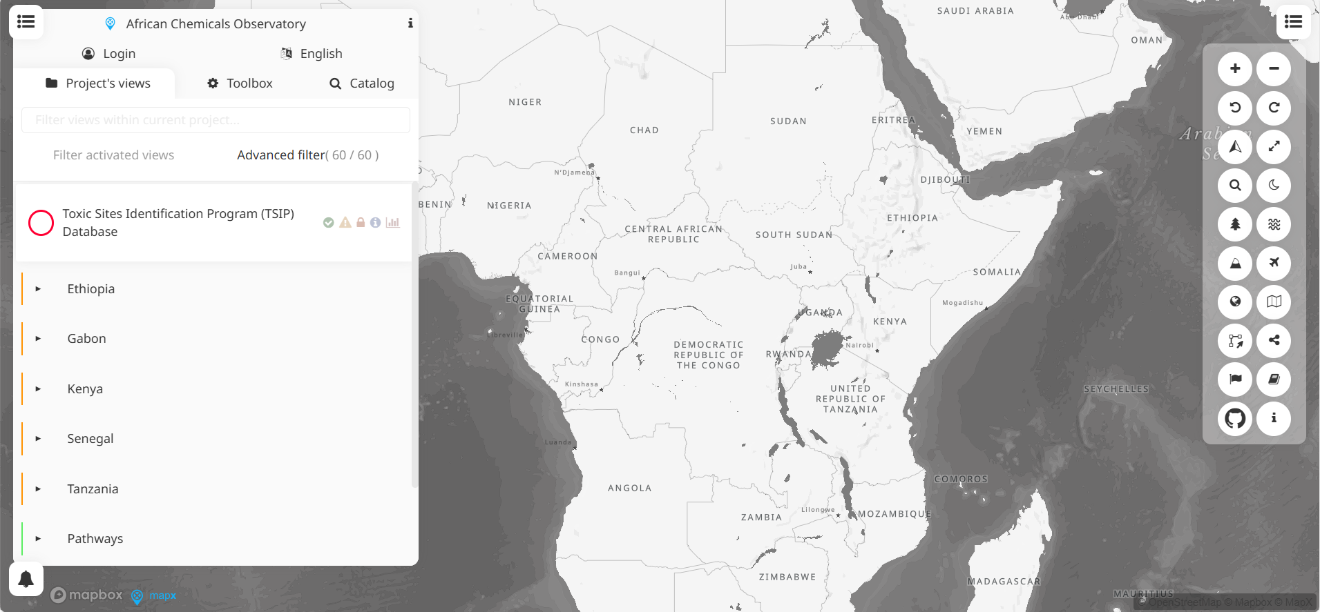African chemical observatory