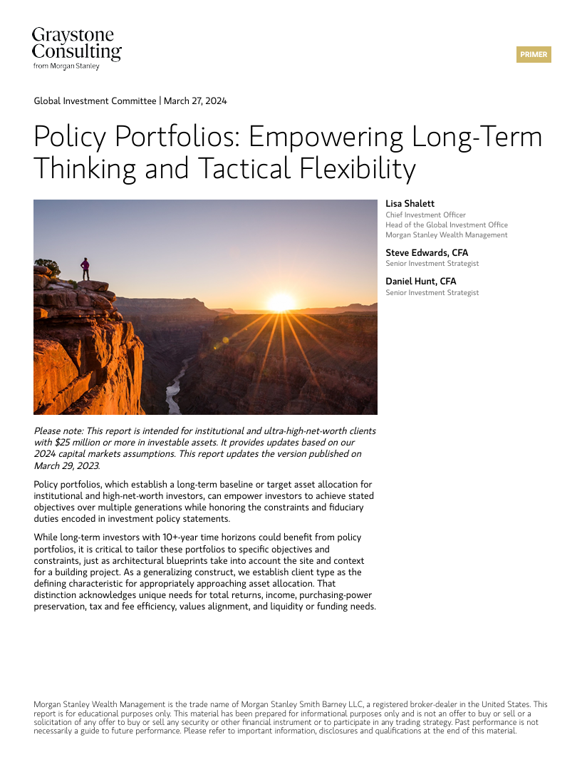 Policy portfolios: Empowering long-term thinking and tactical flexibility