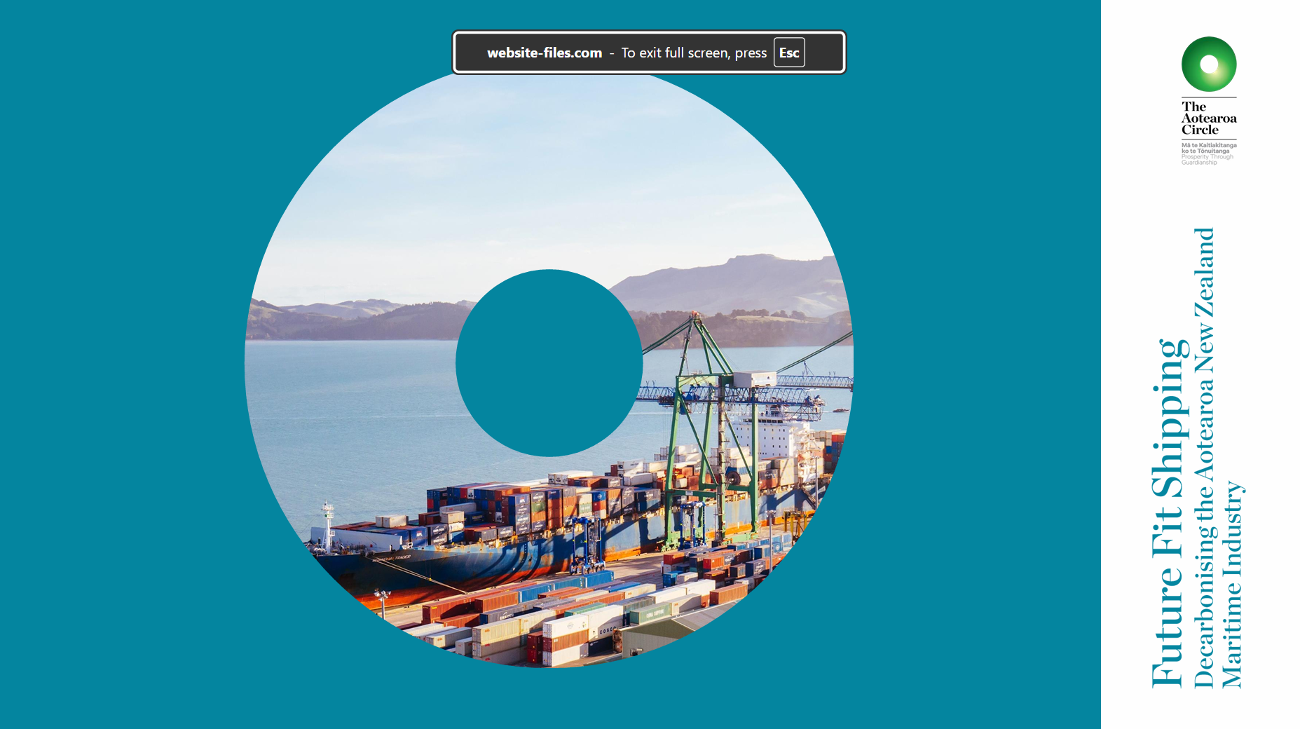 Future fit shipping: Decarbonising the Aotearoa New Zealand maritime industry
