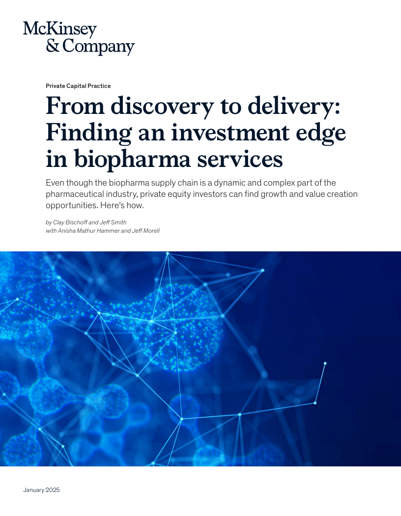 From discovery to delivery: Finding an investment edge in biopharma services