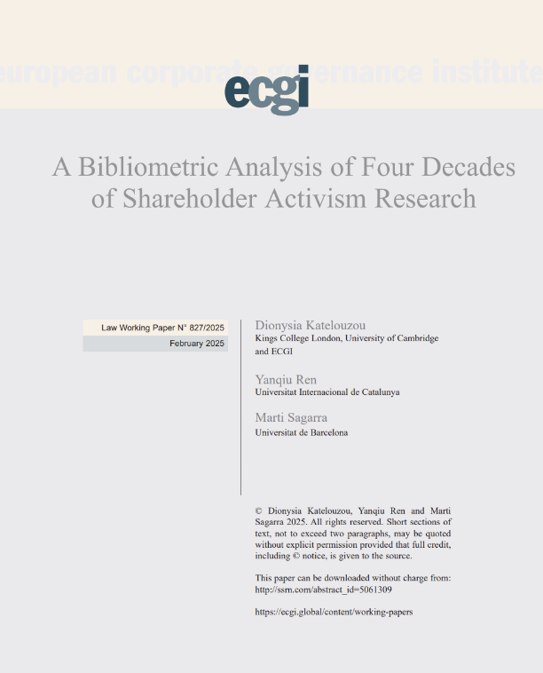A bibliometric analysis of four decades of shareholder activism research