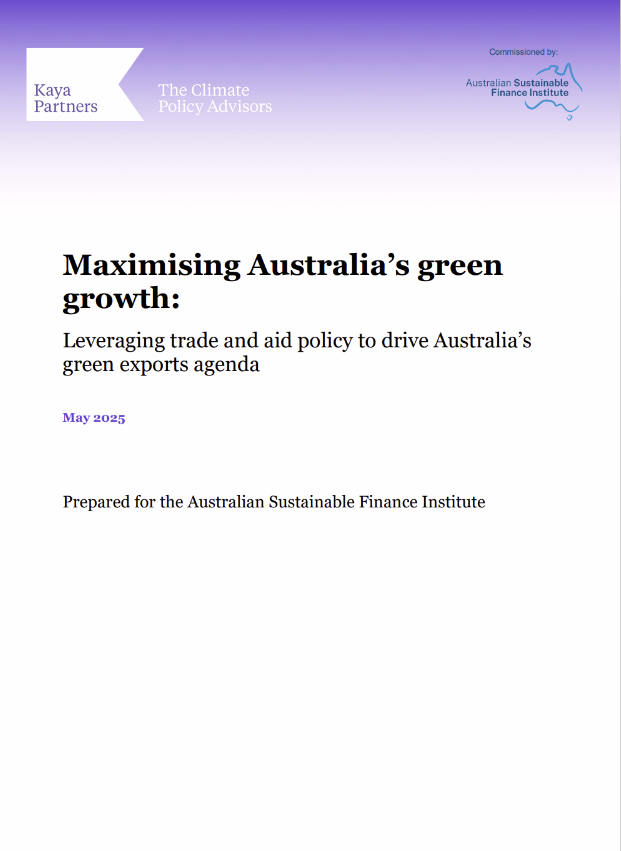 Maximising Australia’s green growth: Leveraging trade and aid policy to drive Australia’s green exports agenda