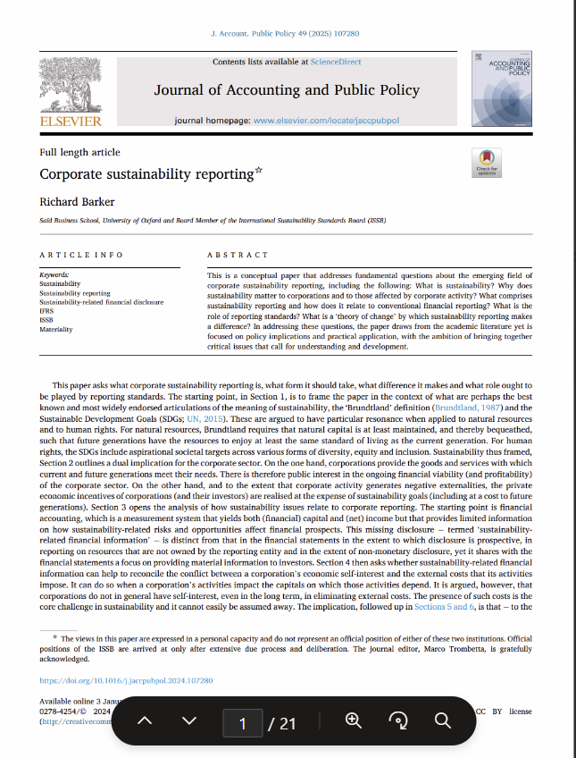 Corporate sustainability reporting