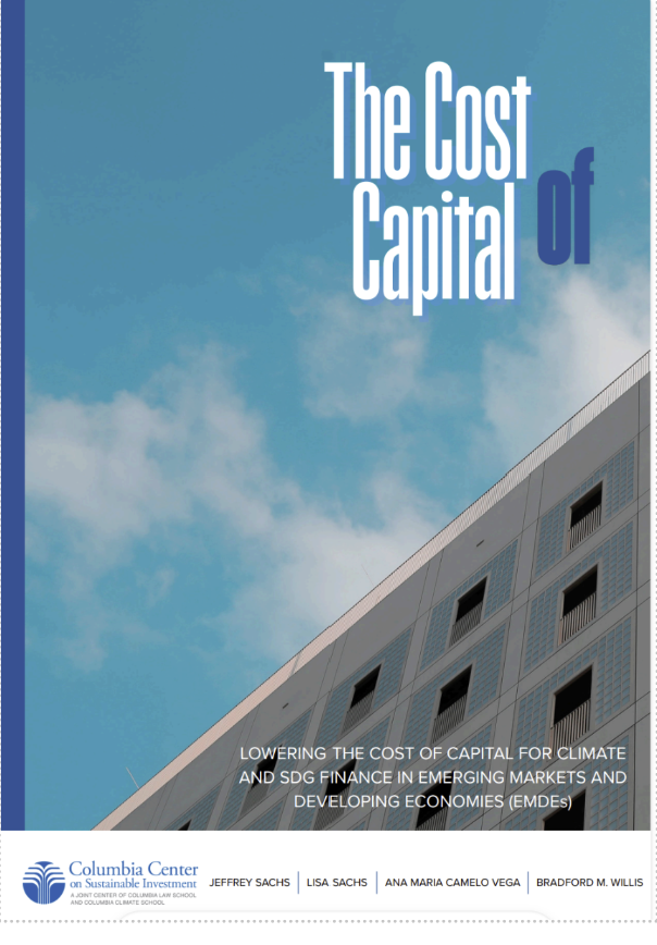 The cost of capital: Lowering the cost of capital for climate and SDG finance in emerging markets and developing economies