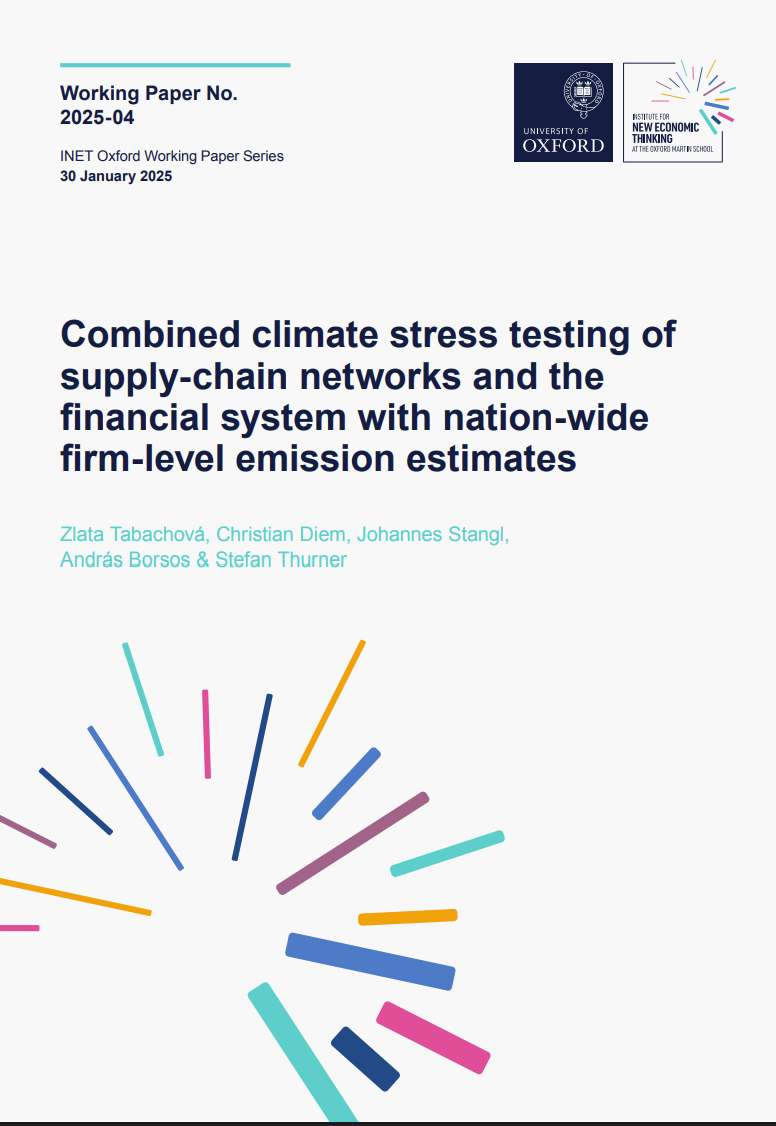 Combined climate stress testing of supply-chain networks and the financial system with nation-wide firm-level emission estimates