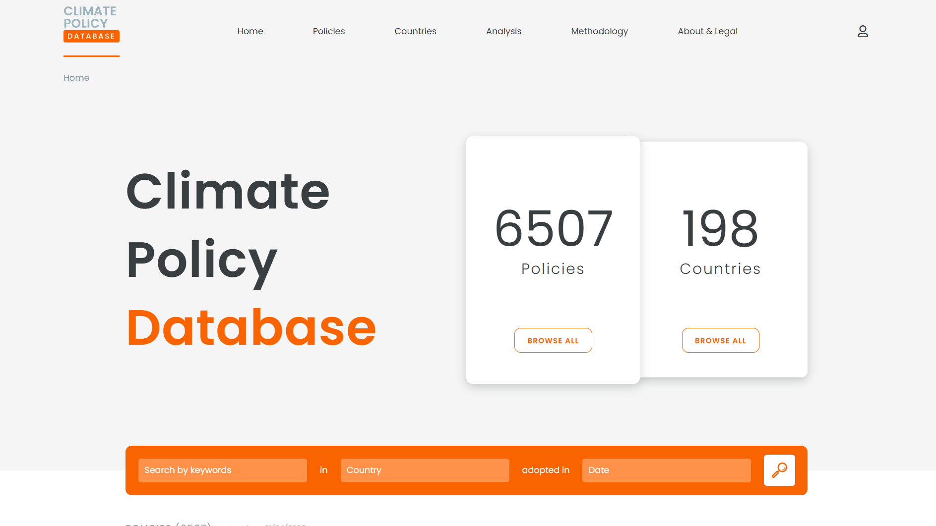 Climate Policy Database