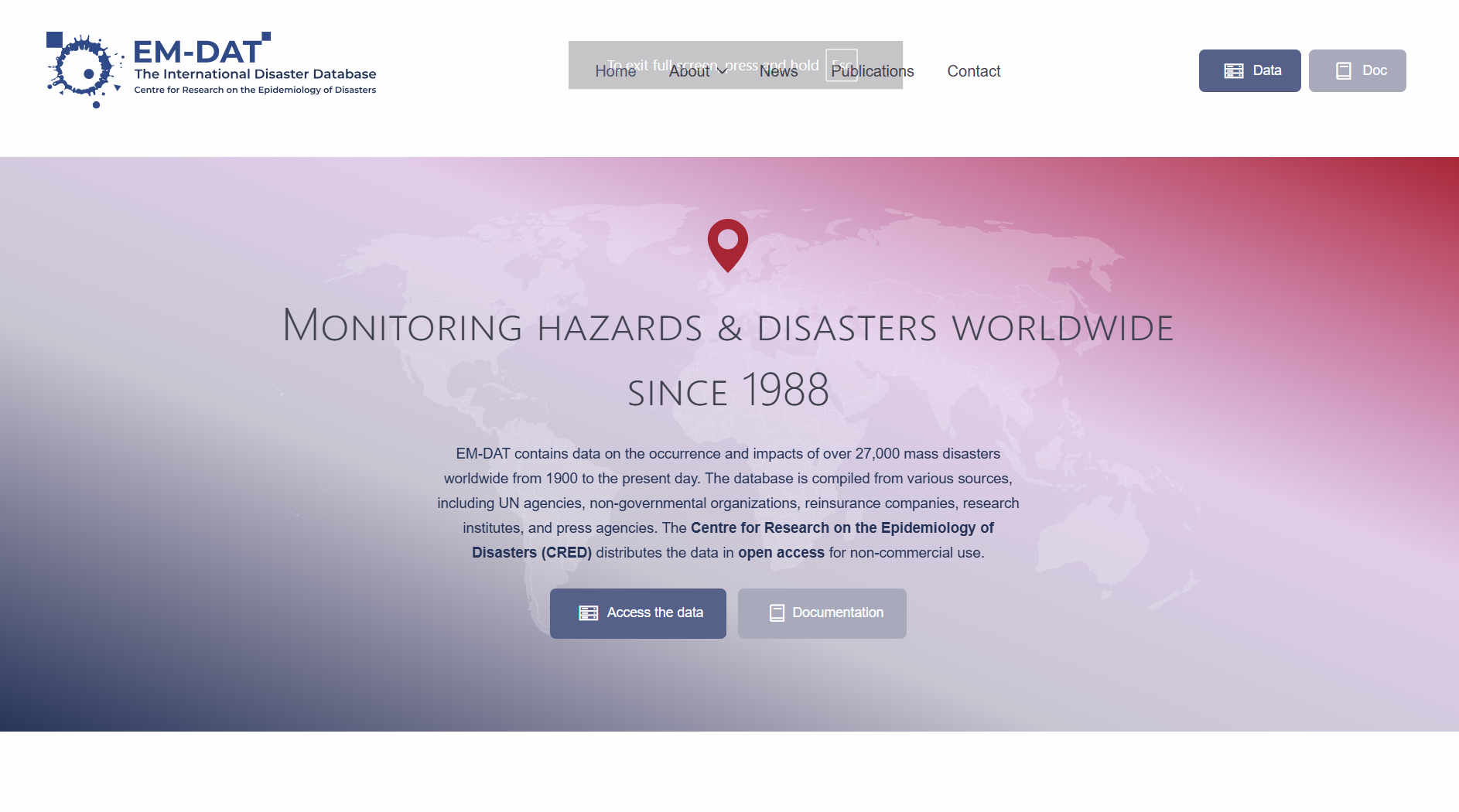EM-DAT – The international disaster database