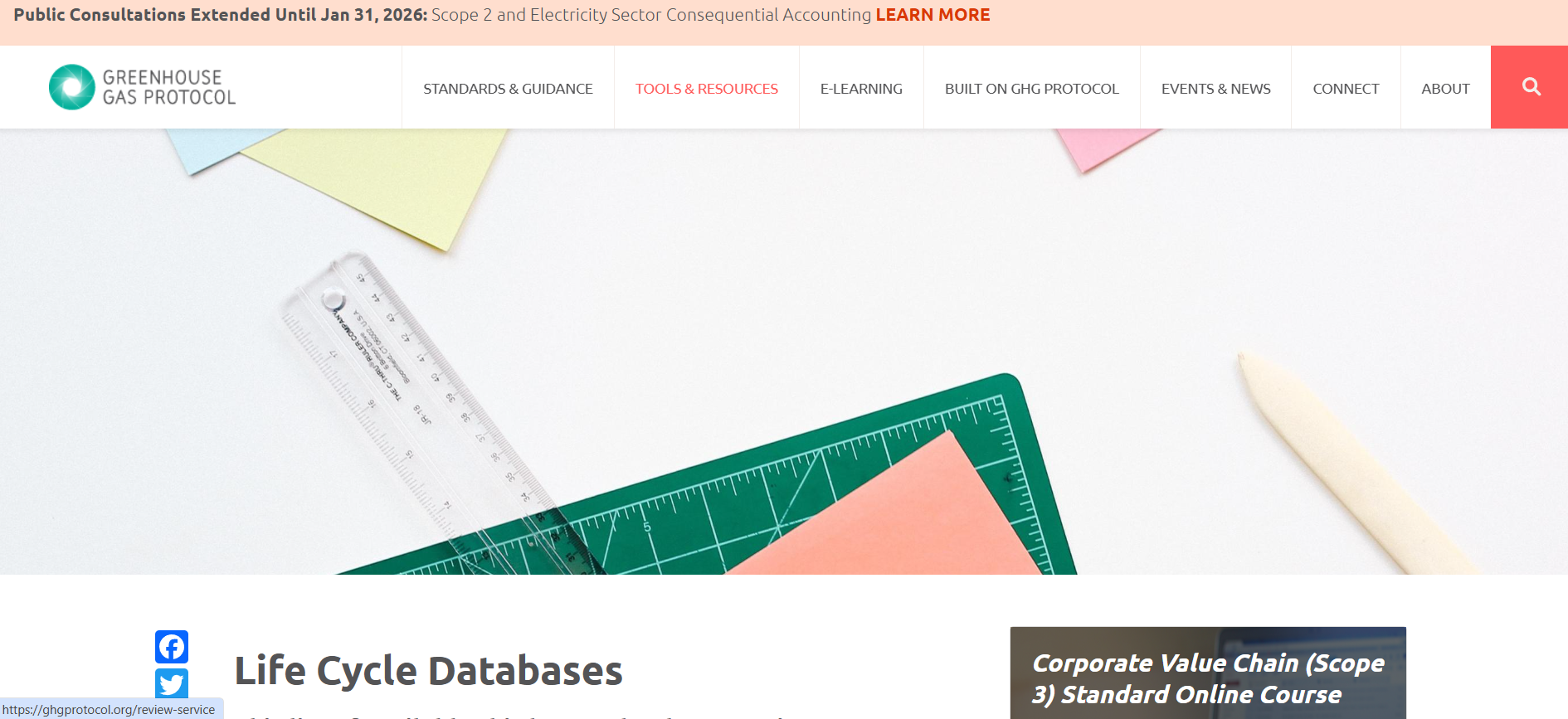 GHG Protocol Life Cycle Databases
