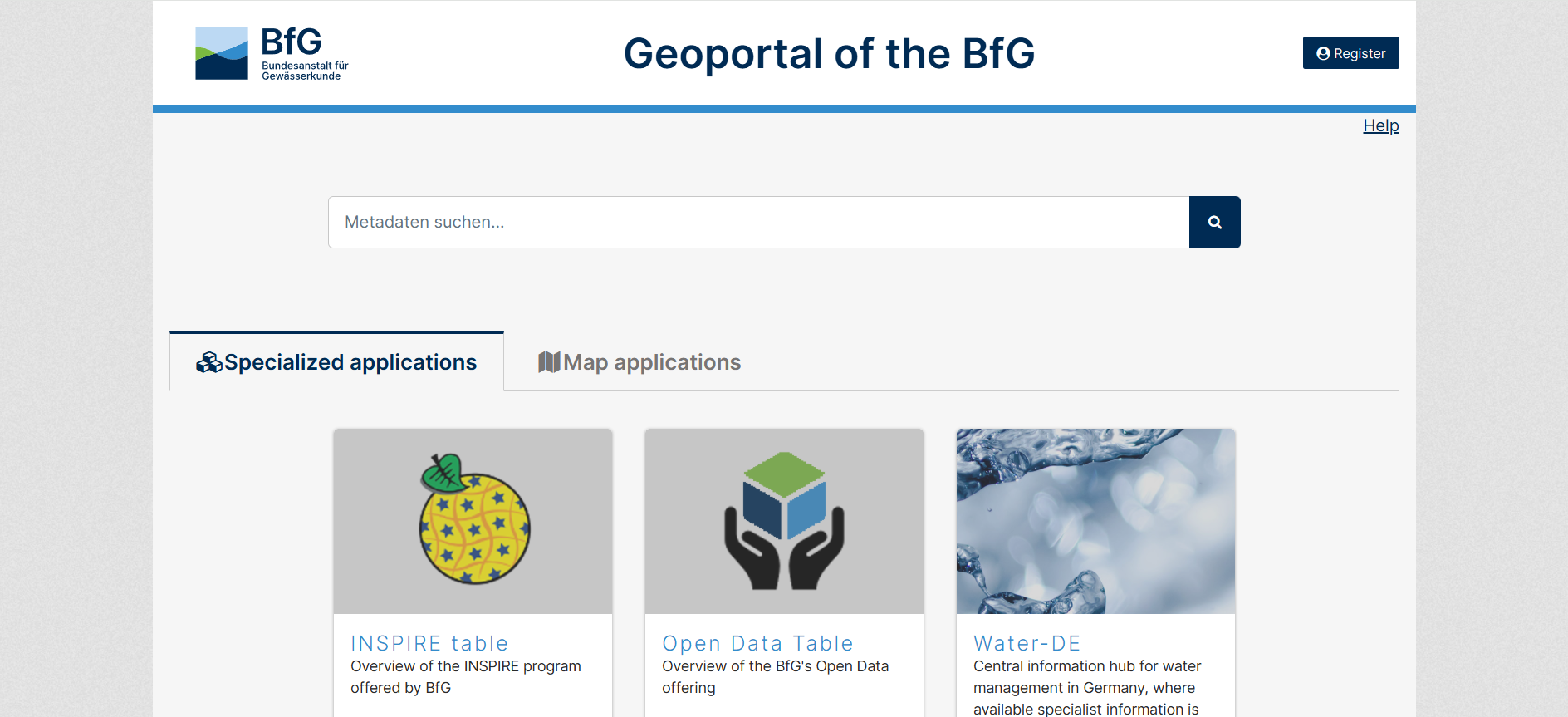 Geoportal of the BfG