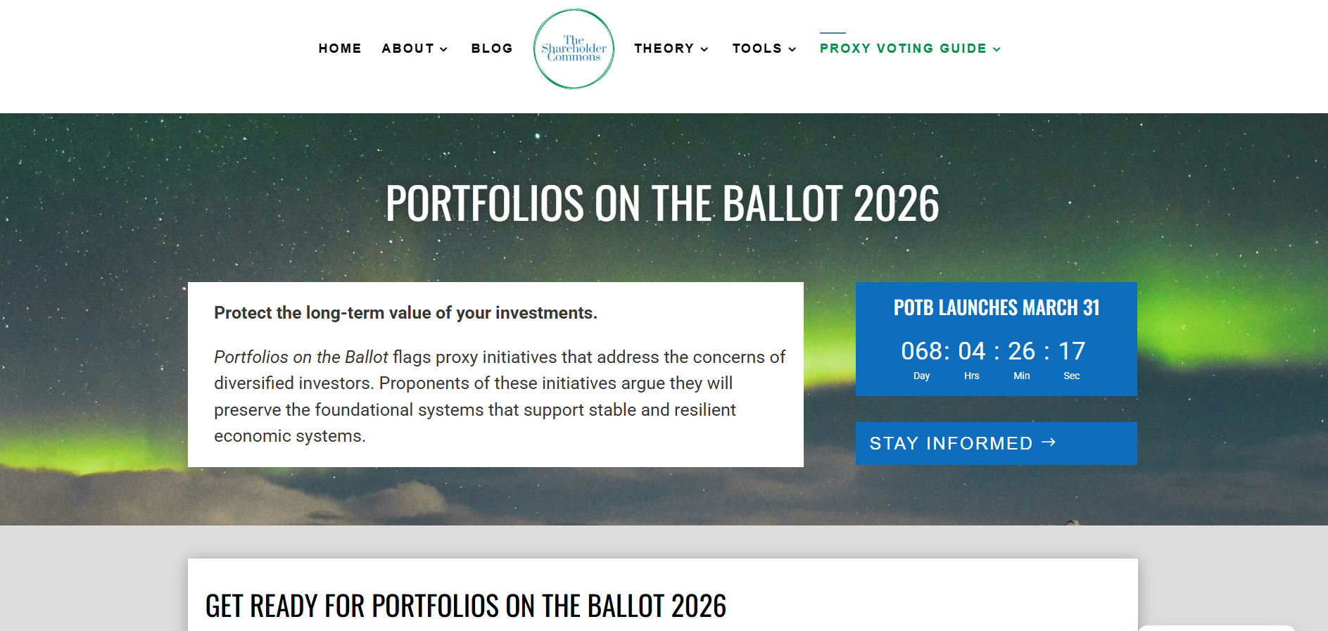 Portfolios on the ballot