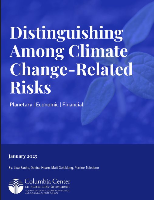 Distinguishing among climate change-related risks