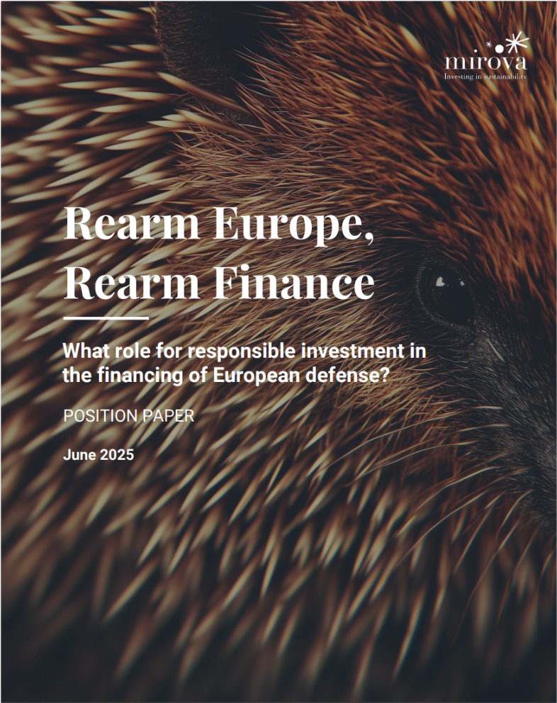 Rearm europe, rearm finance: What role for responsible investment in the financing of european defense?