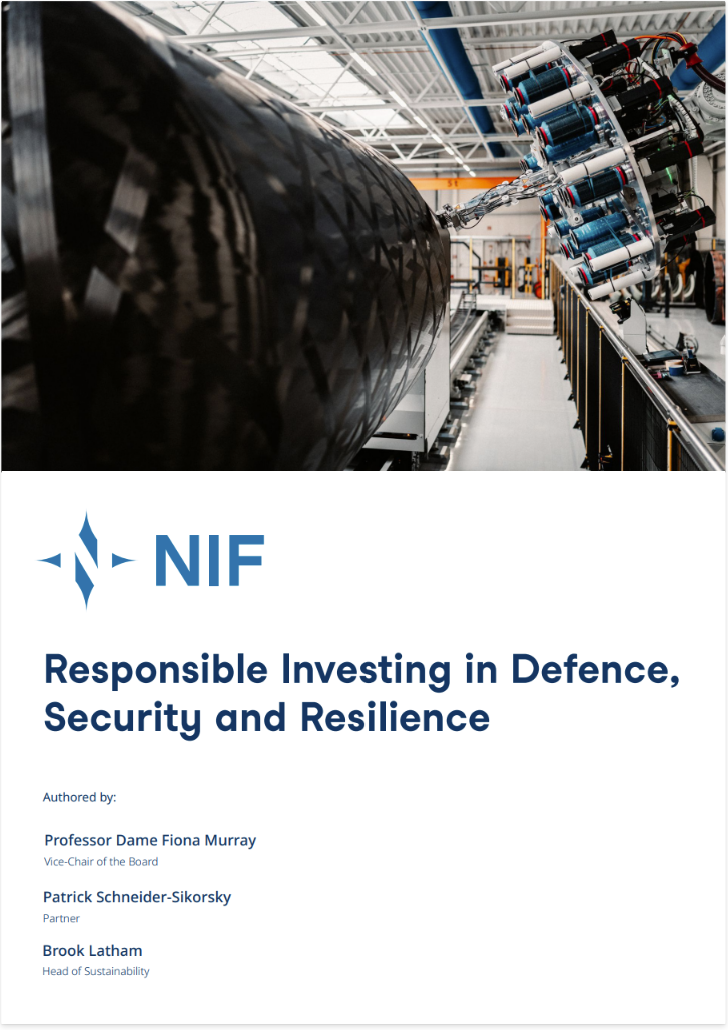 Responsible investing in defence, security and resilience