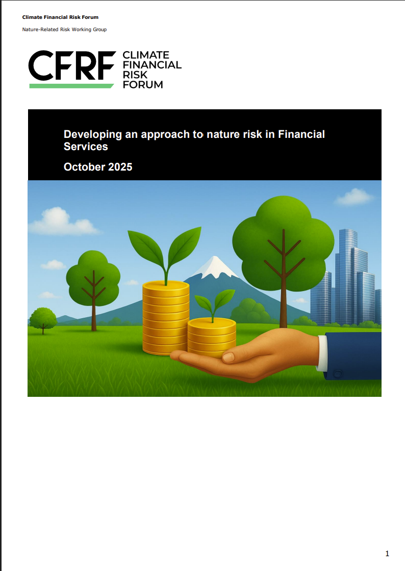 Developing an approach to nature risk in financial services