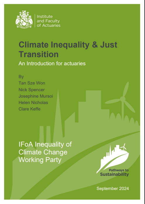 Climate inequality & just transition: An introduction for actuaries