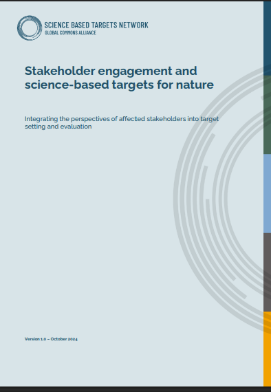 Stakeholder engagement and science-based targets for nature