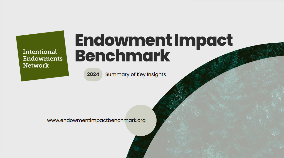 Endowment impact benchmark series