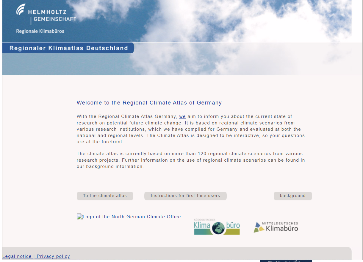Regional Climate Atlas of Germany (Regionaler Klimaatlas Deutschland)