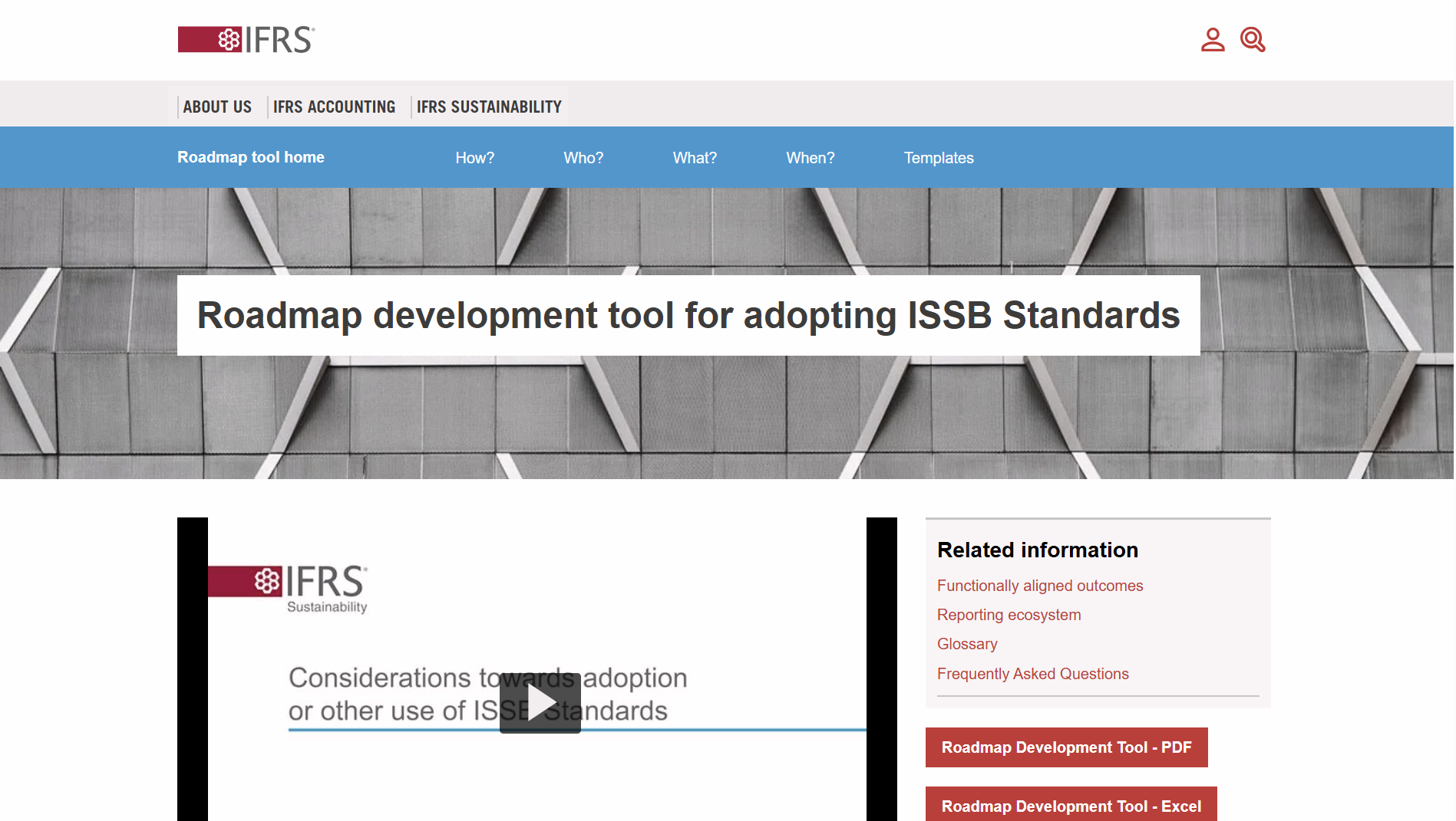 Roadmap development tool for adopting ISSB Standards