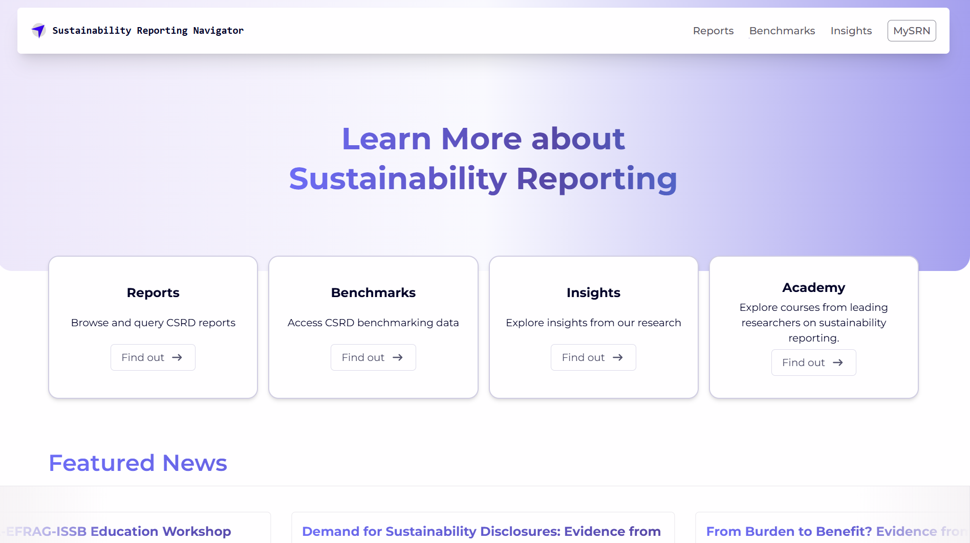 Sustainability Reporting Navigator