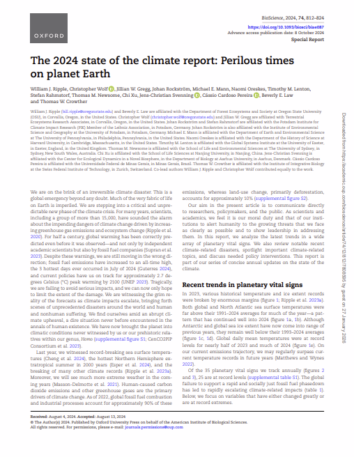 The state of the climate series
