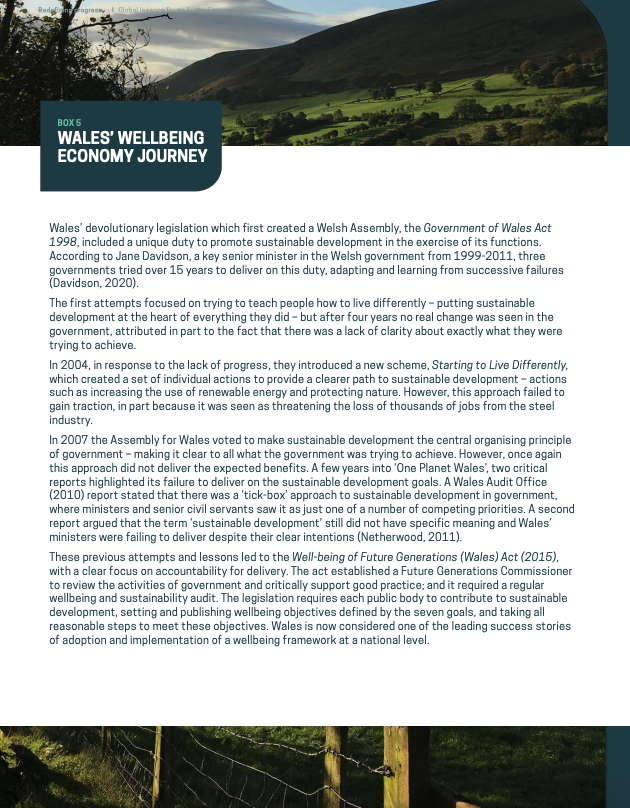 Wales' wellbeing economy journey