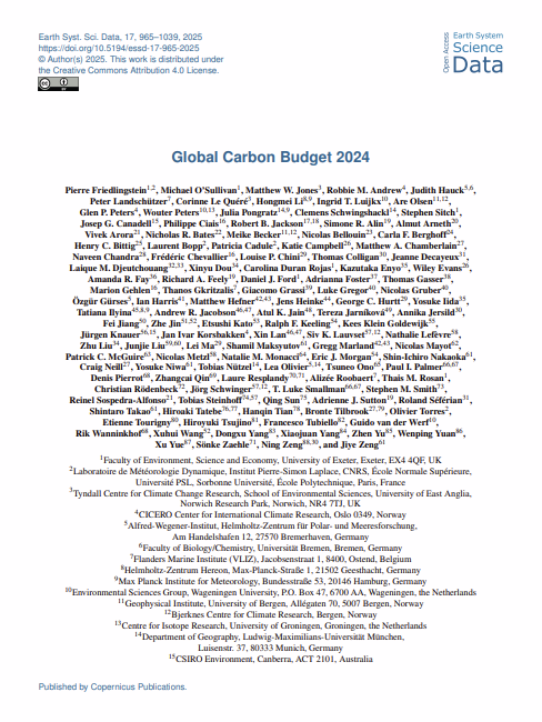 Global carbon budget series