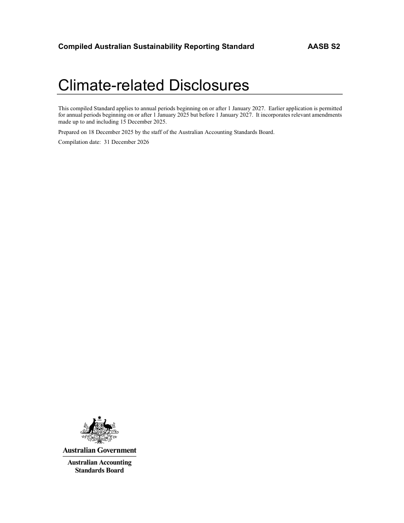 AASB S2: Climate-related disclosures