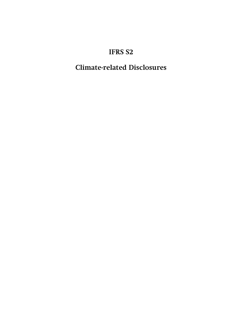 IFRS S2: Climate-related disclosures