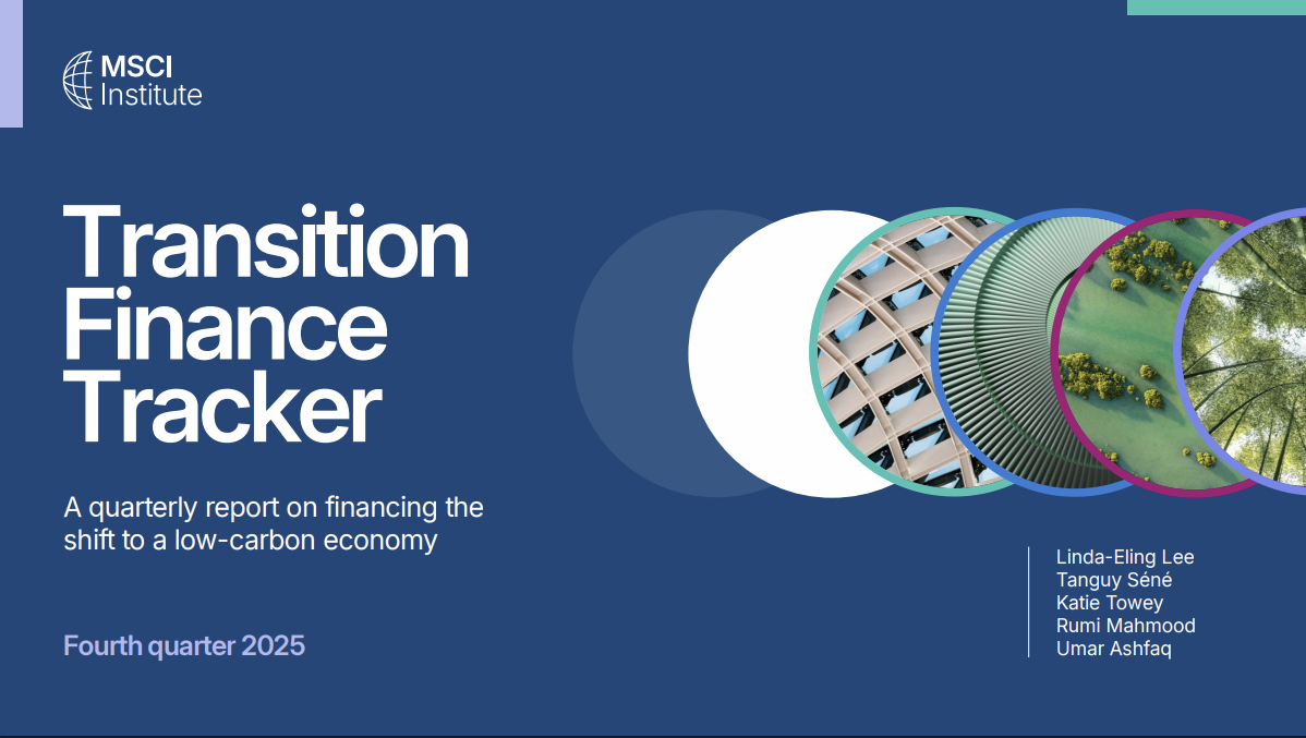 The MSCI sustainability institute net-zero tracker series