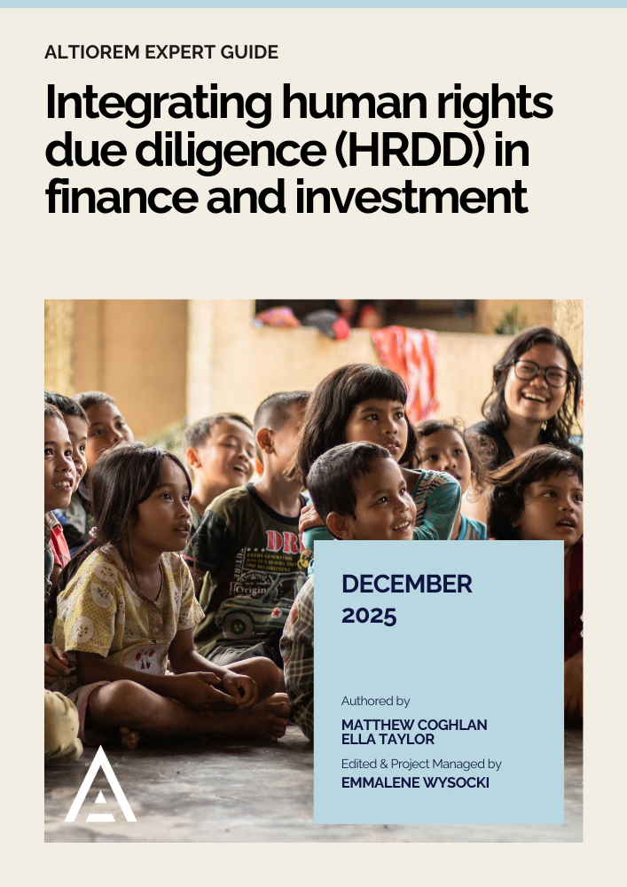 Integrating human rights due diligence (HRDD) in finance and investment