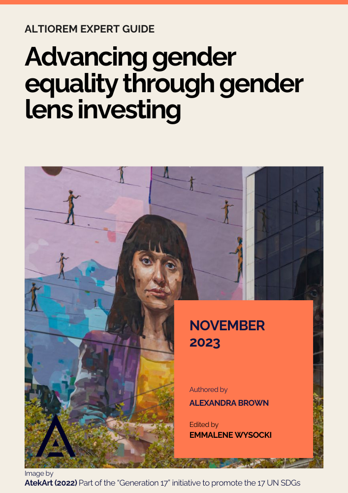 Advancing gender equality through gender lens investing