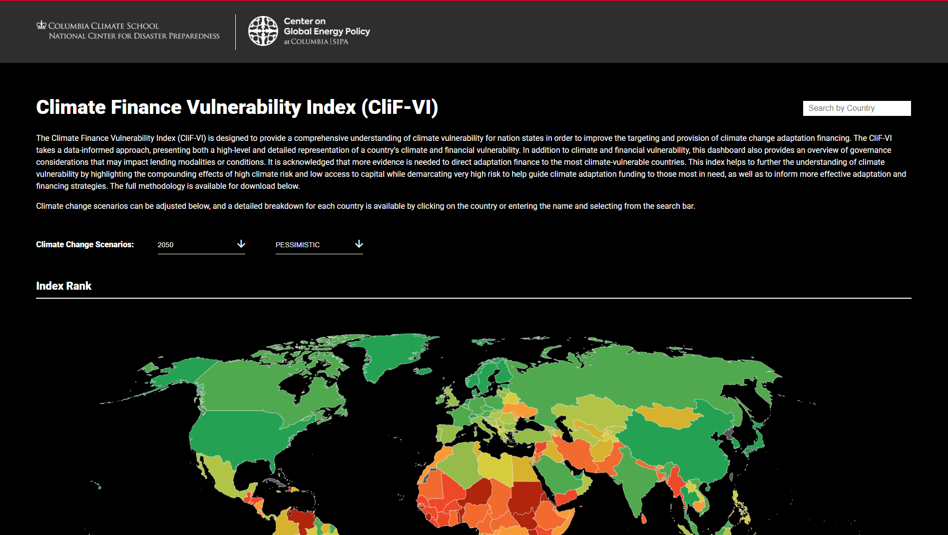 Climate Finance Vulnerability Index (CliF-VI)
